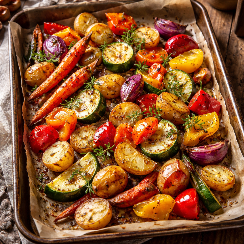 Recept za pečeno zelenjavo v pečici: vedno uspe